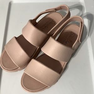 SKECHERS light pink foam luxe sandals sz 10